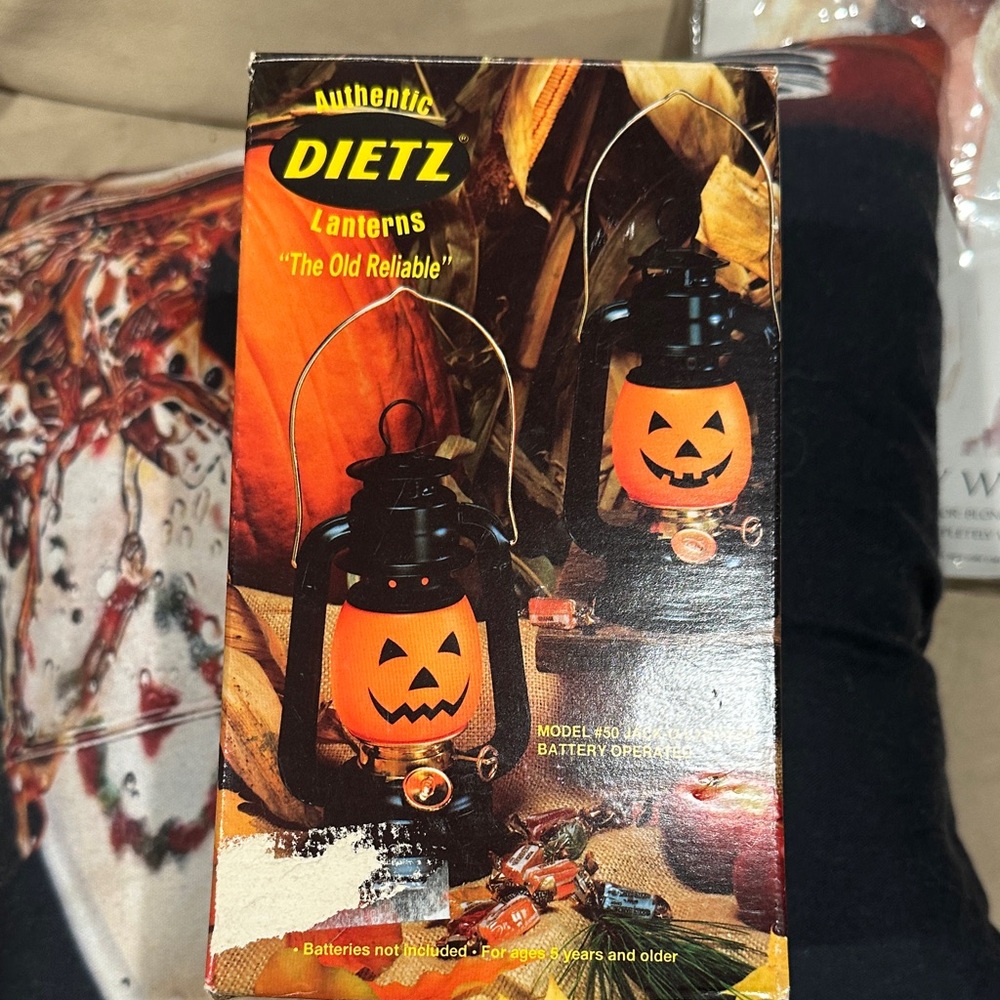 EUC Vintage Authentic Dietz Model #50 Jack-O-Lantern battery operated with box